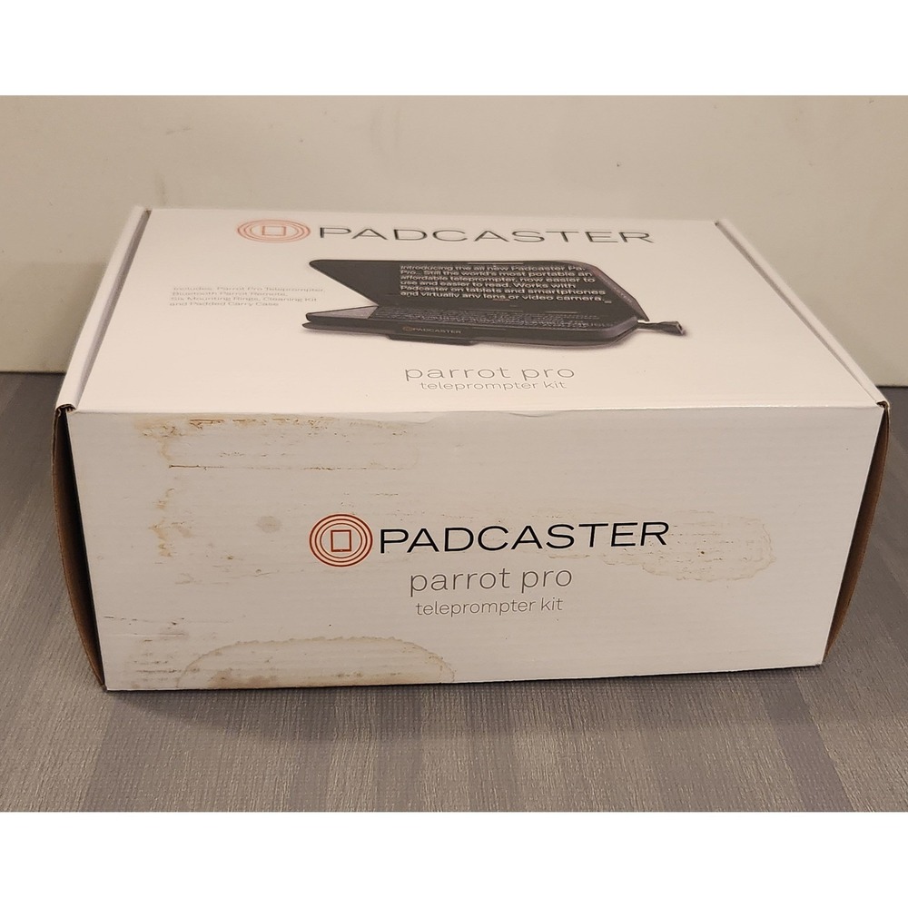 Padcaster Parrot Pro Teleprompter Kit Bluetooth Remote DSLR Smartphone Kit Open - Picture 3 of 4